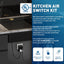 Kit interruptor aire basura fregadero acero inox negro