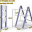 Escalera aluminio 3 escalones antiderrap plegable 330lb