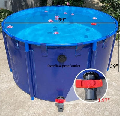 Piscina lona circular para peces koi plegable al aire libre