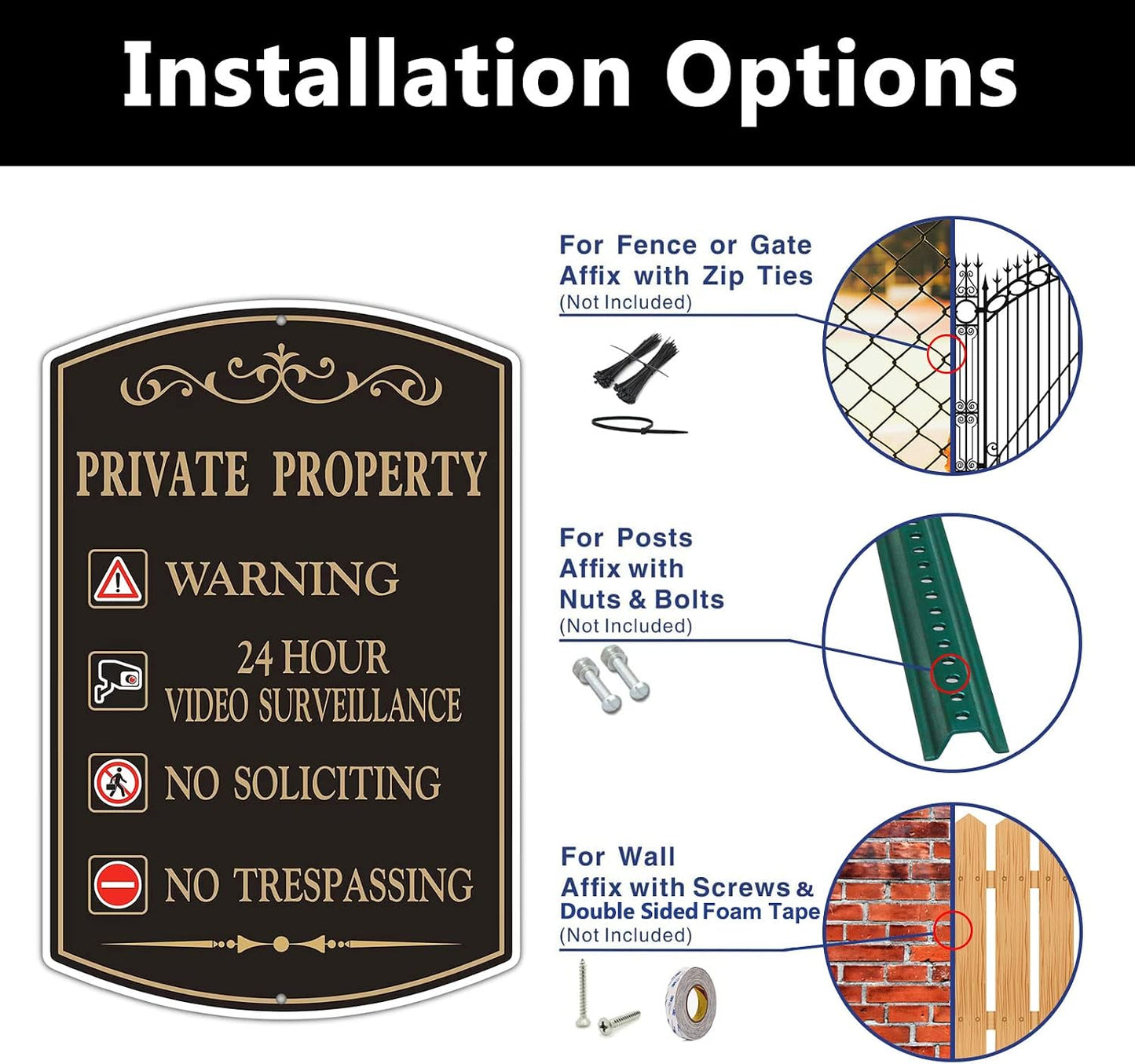 2 Letreros Advertencia Propiedad Privada 12x18" Aluminio