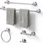 Toallero pared 24" set 5 acero inox cromado