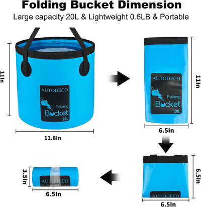 Cubo plegable contenedor 5gal lavabo portátil