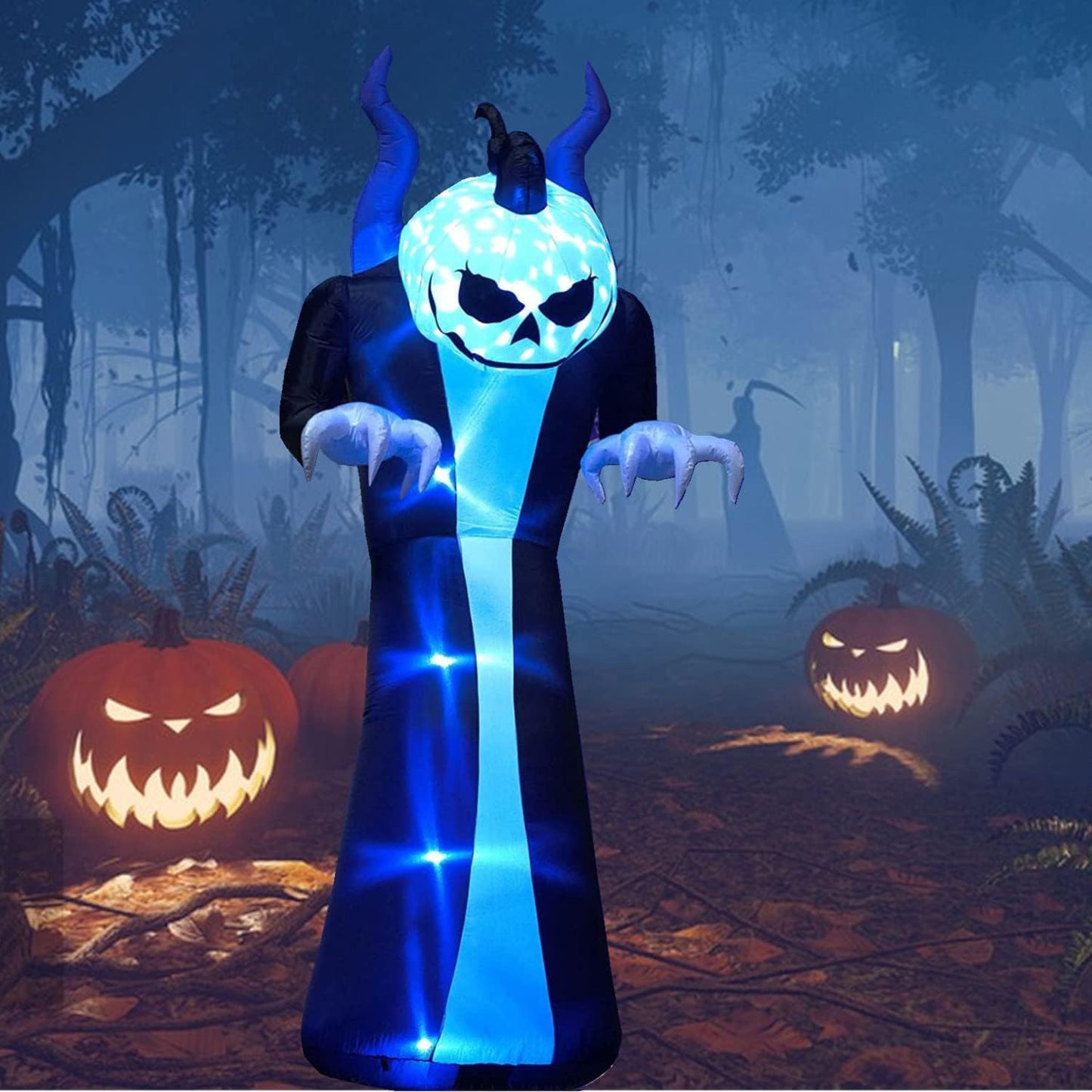 Inflables Halloween con luz LED 10ft bolsas arena estacas