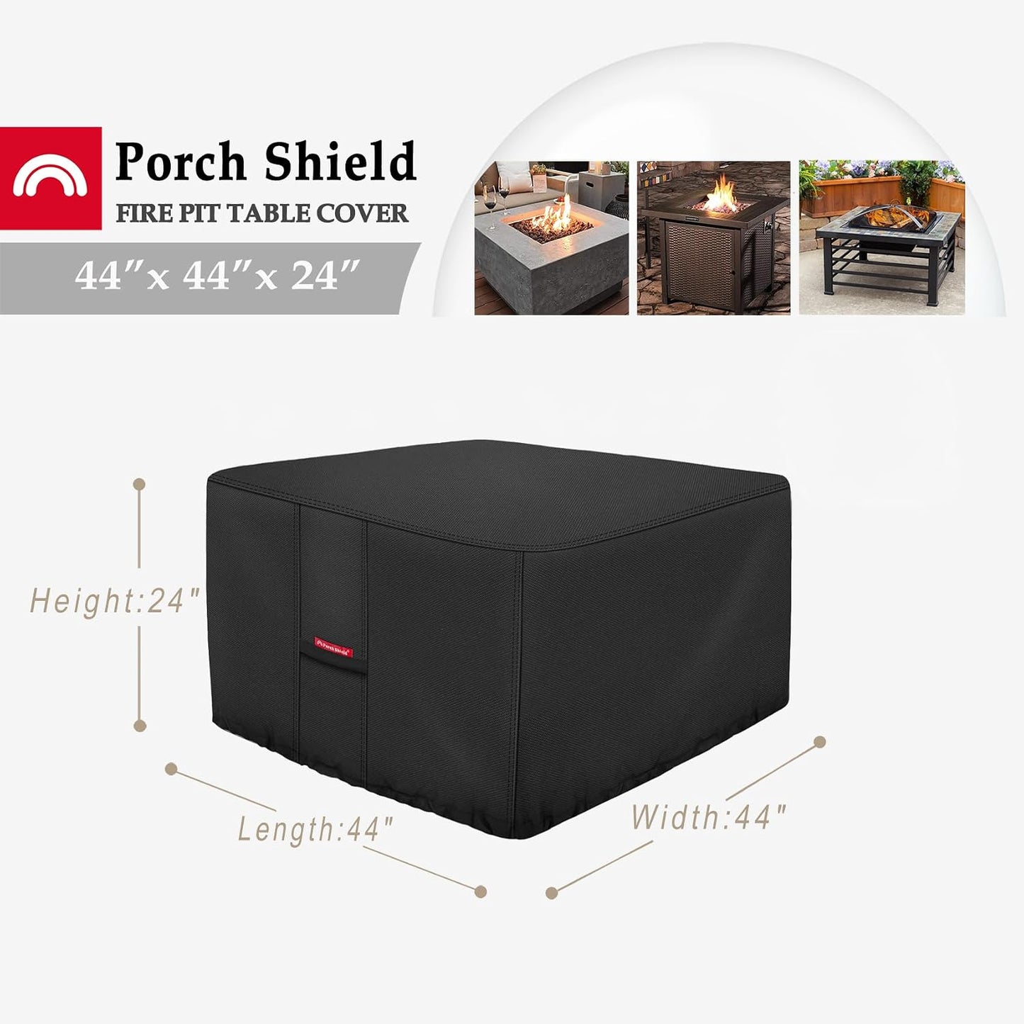 Cubierta impermeable 600D para mesa fuego chimenea uso pesado