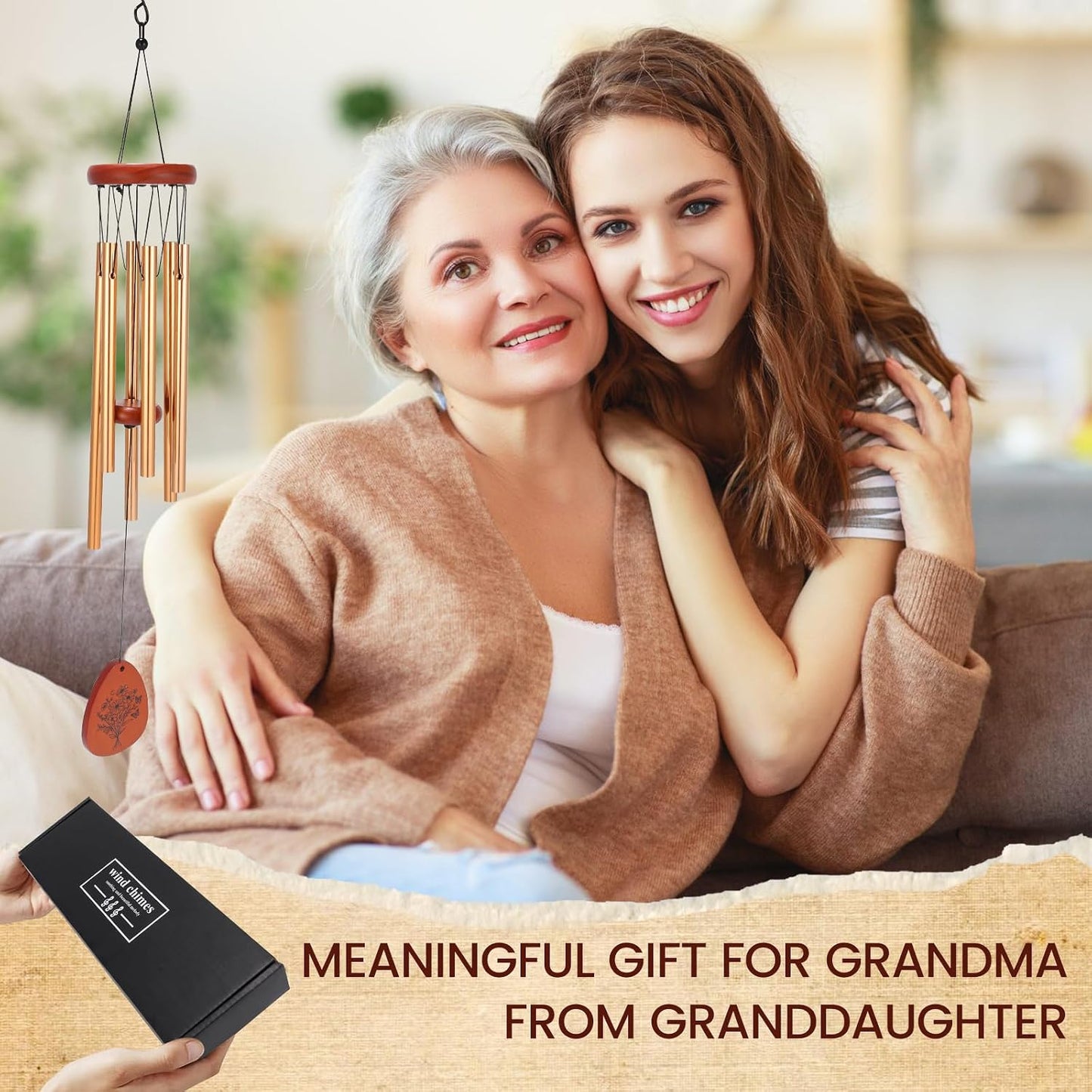 Campanillas de viento regalo para abuela exterior