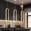 Candelabro LED ajustable para cocina y sala color dorado