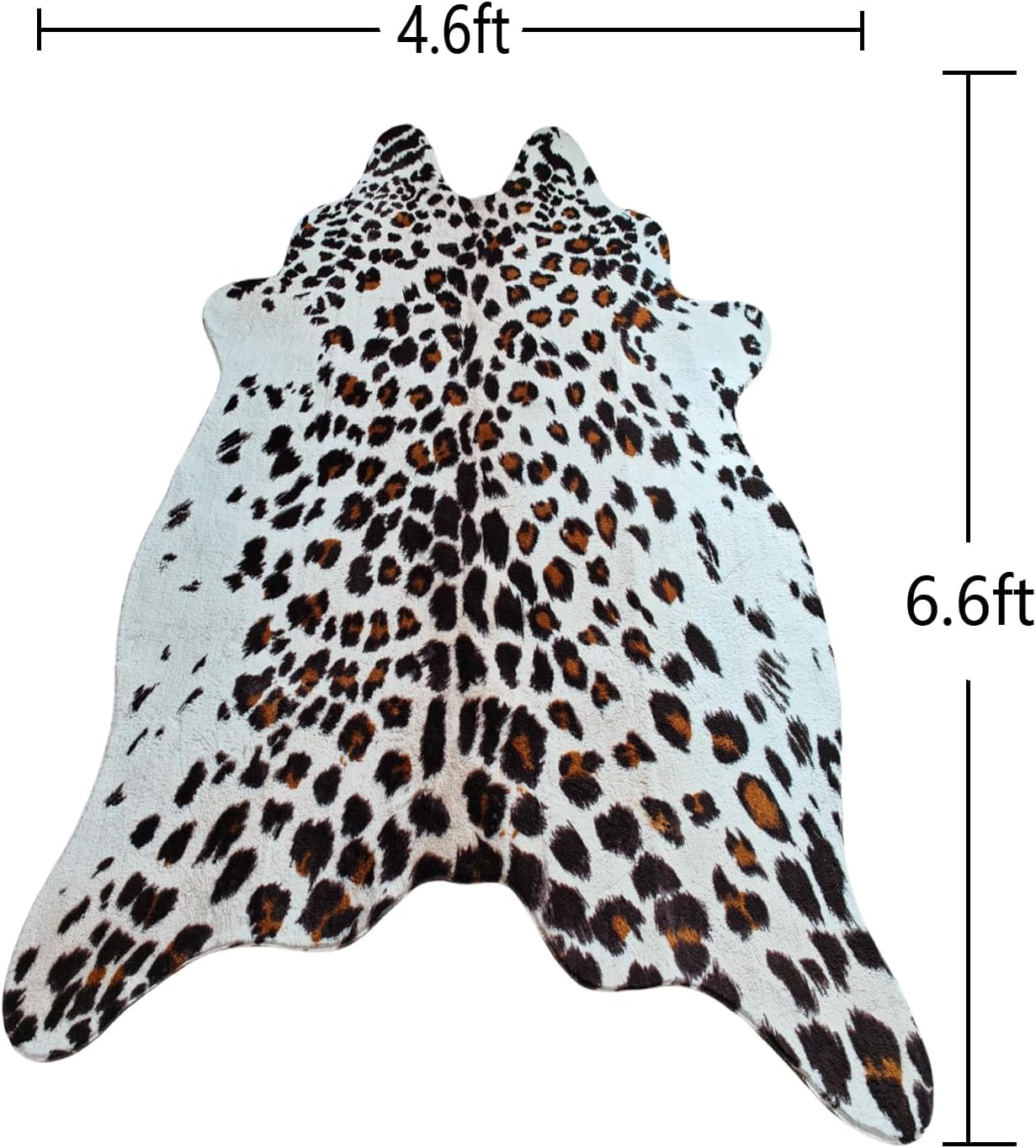 Alfombra sintética leopardo 4.6x6.6pies suave bohemia
