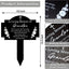 Estaca conmemorativa metal impermeable cementerio 13x9.8"