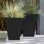 Platillo cuadrado plástico 14" set 2 para macetas