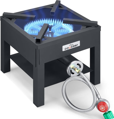 Cocina gas propano 1 quemador manguera acero