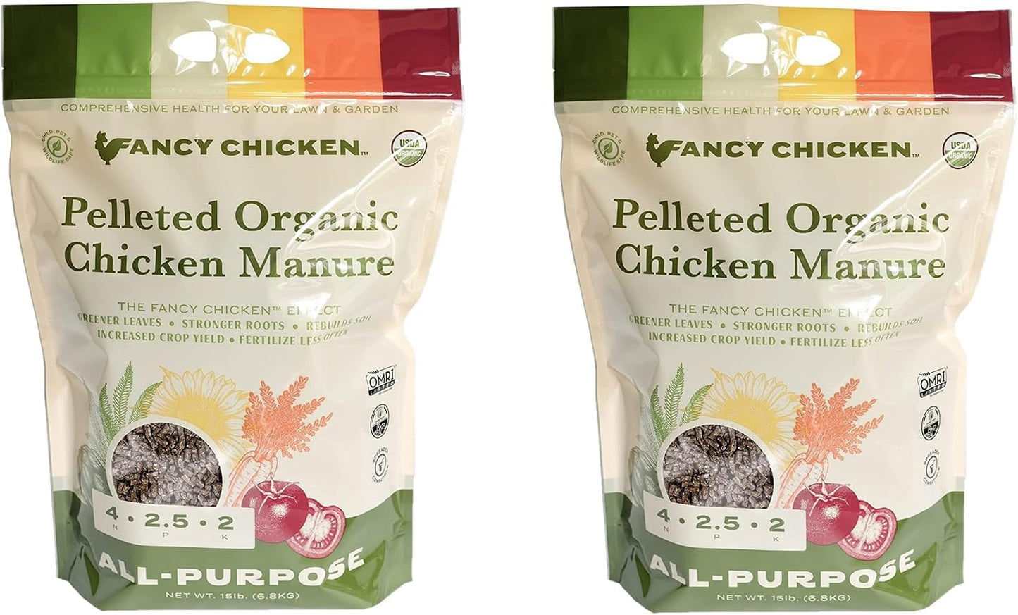 Abono orgánico granulado pollo 15lb para frutas y árboles