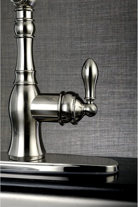 Grifo cocina pulverizador latón níquel cepillado