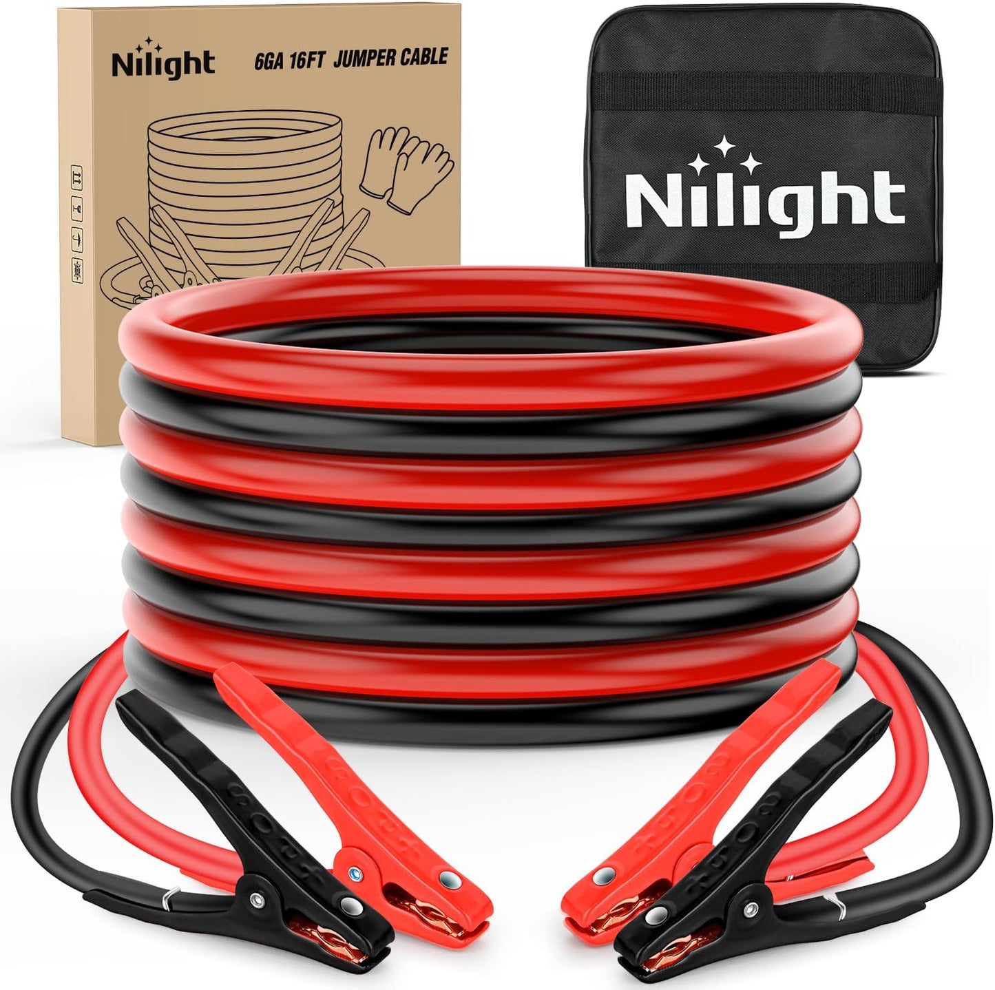 Cables arranque coche 4.88m 450CCA con bolsa kit emergencia
