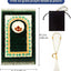 Alfombra oración islámica gruesa suave lujosa verde