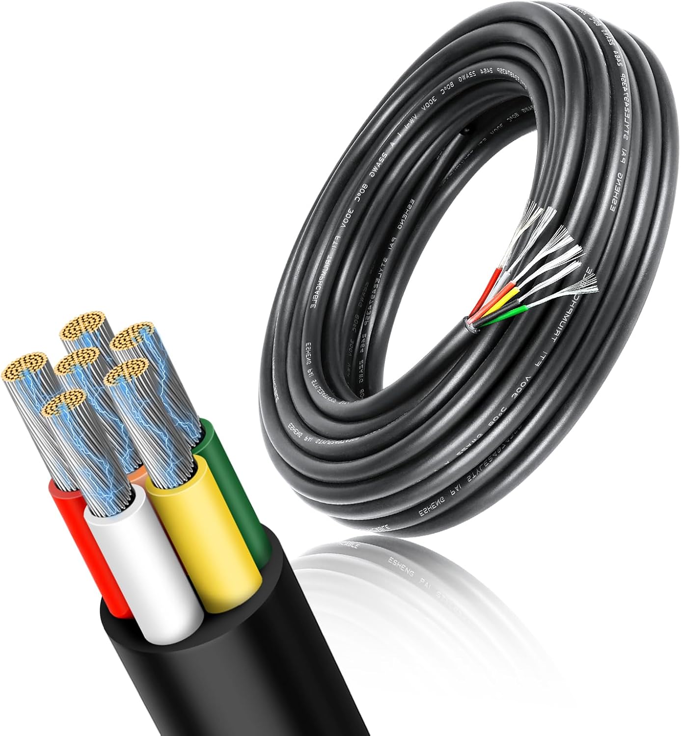 Cable 22/6 cobre estañado 5m para aspersor termostato