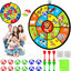 Tablero dardos niños 29" doble cara con bolas adhesivas