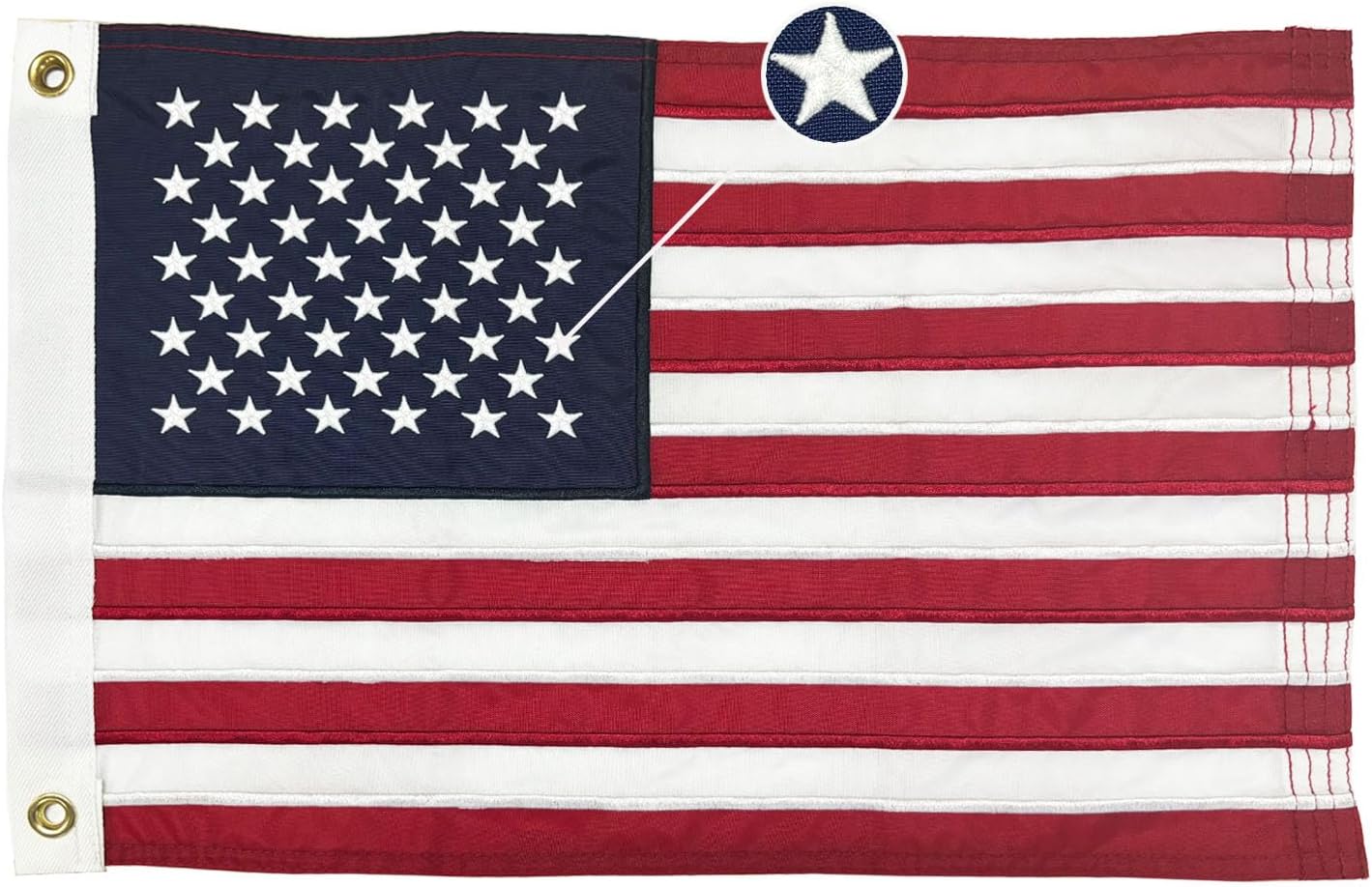 Bandera EE.UU. 16x24" resistente con estrellas y ojales