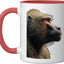 Taza Cerámica Baboon Roja/Blanca