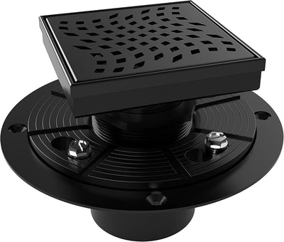 Drenaje ducha cuadrado 4pulg acero inox negro mate