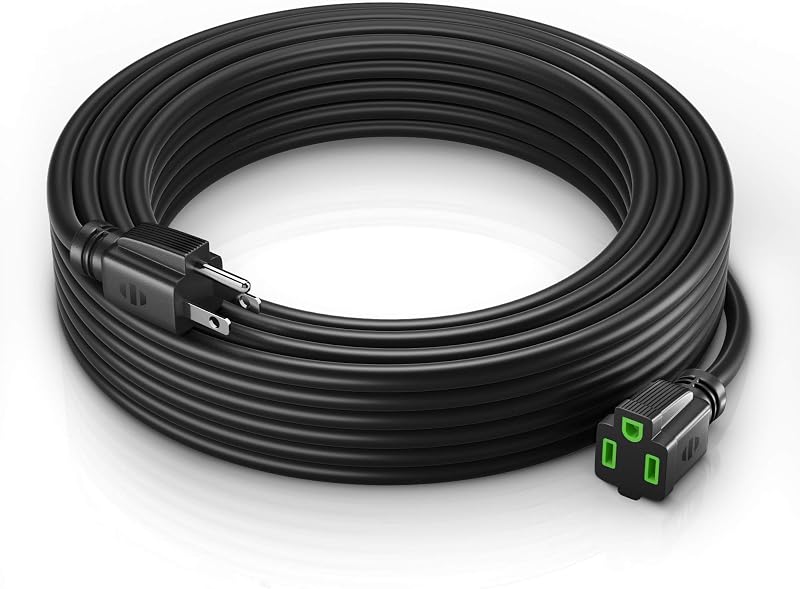 Cable extensión interior 50ft negro 16 SJTW ETL
