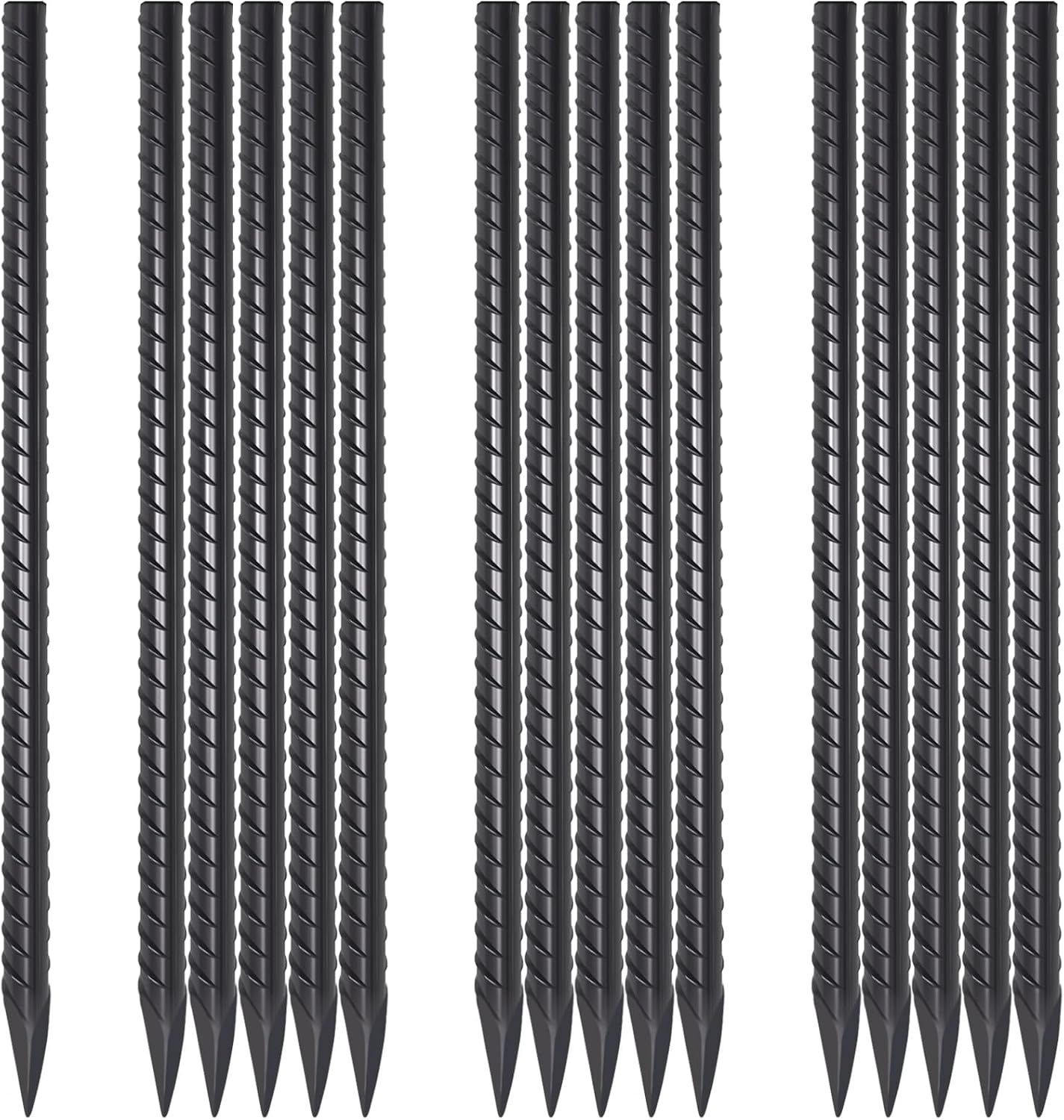 Estacas metal 16" 3/8" chisel punto pack 16