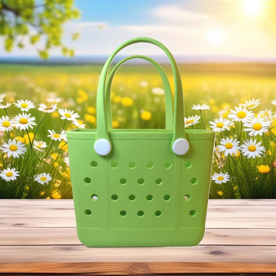 Bolsa playa mini goma 11x8.5x4.5pulg impermeable mujer