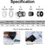 10 Prensaestopas PG11 Impermeables Ajustables Negro