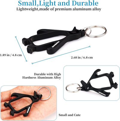Llavero abrebotellas pingüino aluminio color negro set 2
