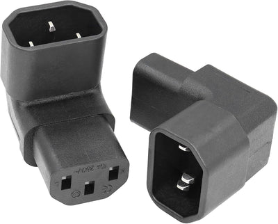 Adaptador C14 a C13 90 grados 2 Pzas