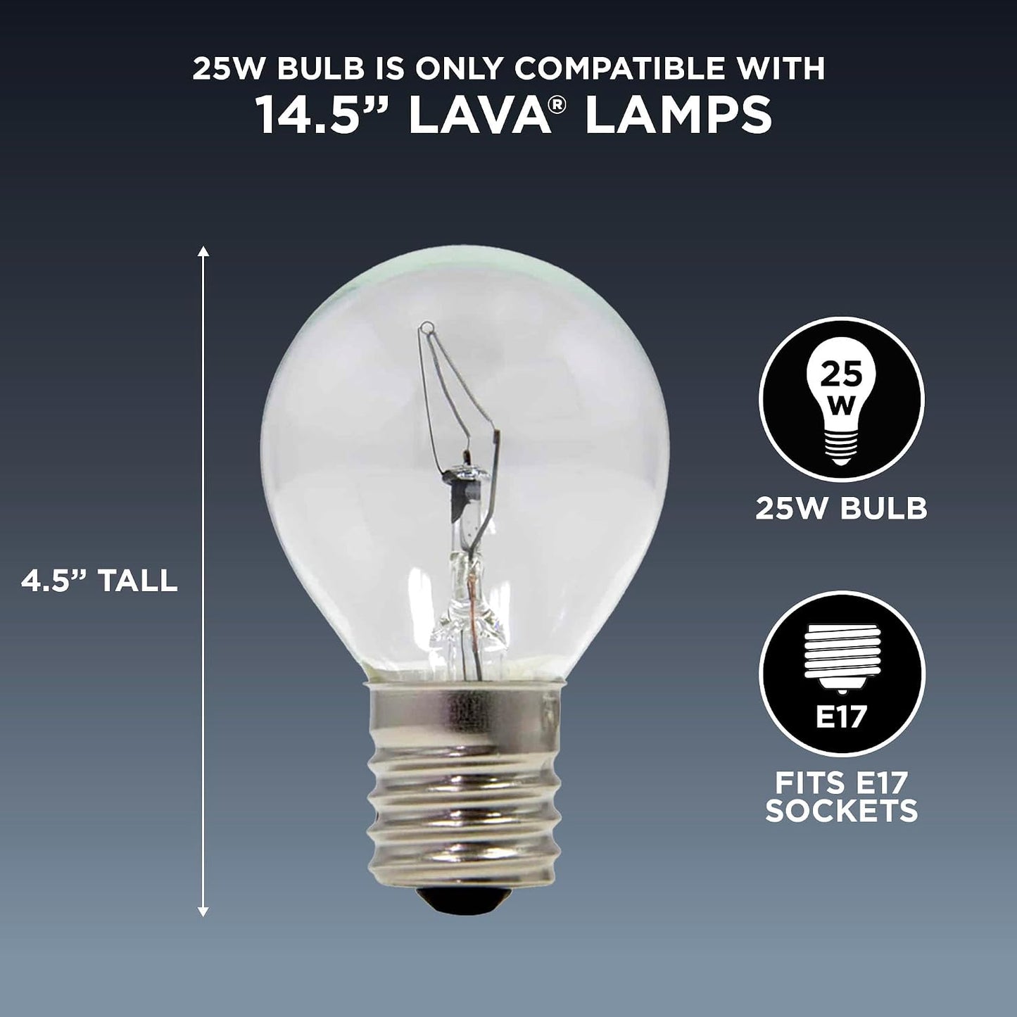 Foco recambio lámpara 5025-6 25w 120v 2uds