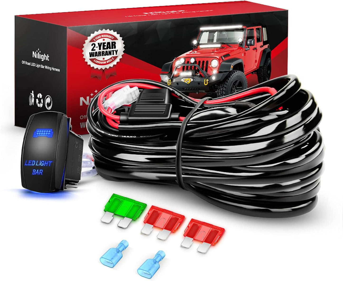 Kit arnés cable LED 12V 5 pines interruptor impermeable