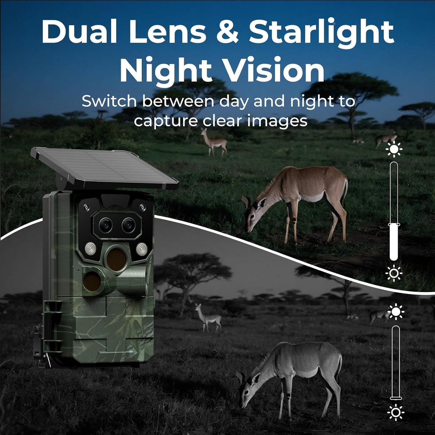 Cámara rastro visión nocturna WiFi Bluetooth 60MP 4K 30FPS
