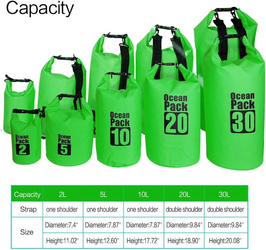 Bolsa seca flotante impermeable para canotaje y excursiones