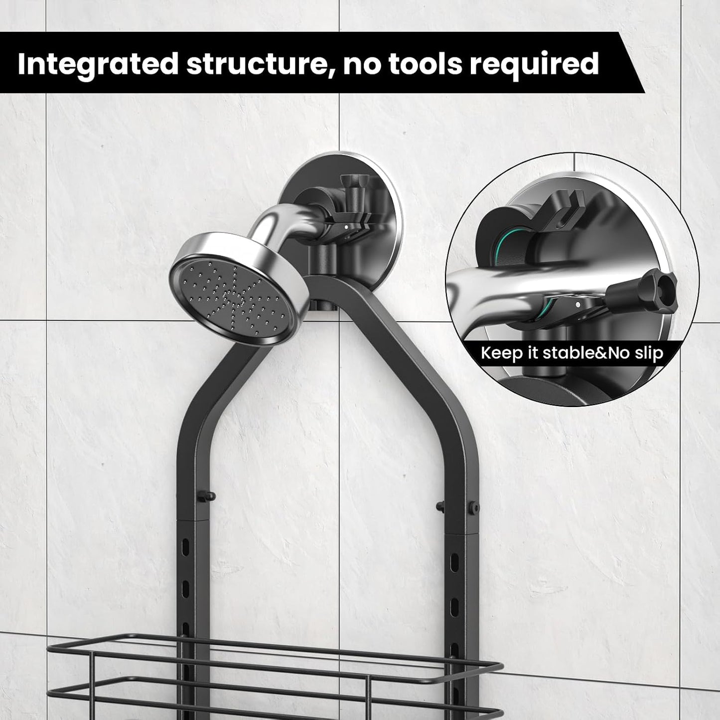 Organiz. ducha acero inox 3 niveles ajustable