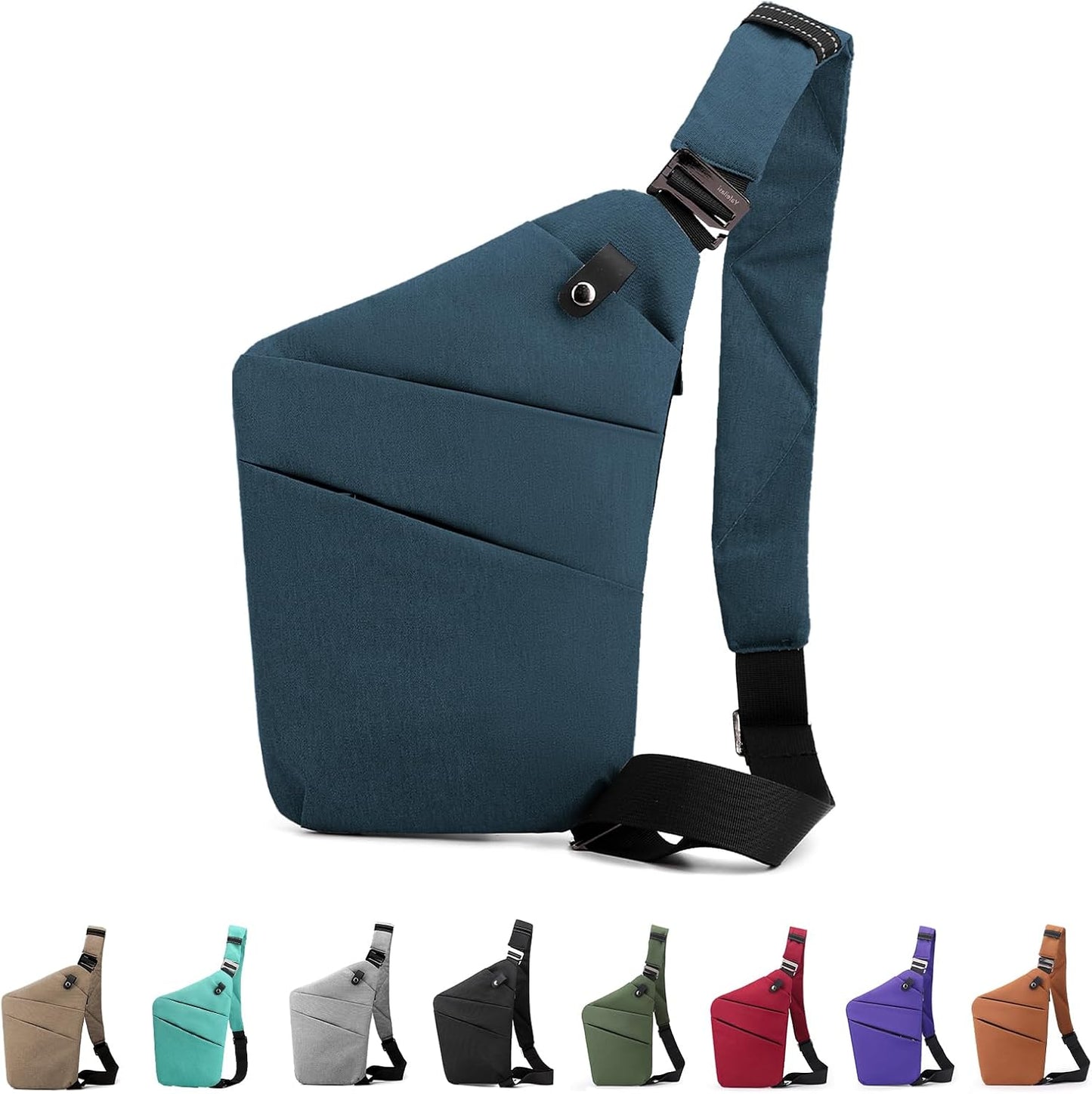 Bolsa antirrobo cruzada con correa ajustable