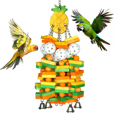 Juguetes madera pájaros loros cacatúas duradero