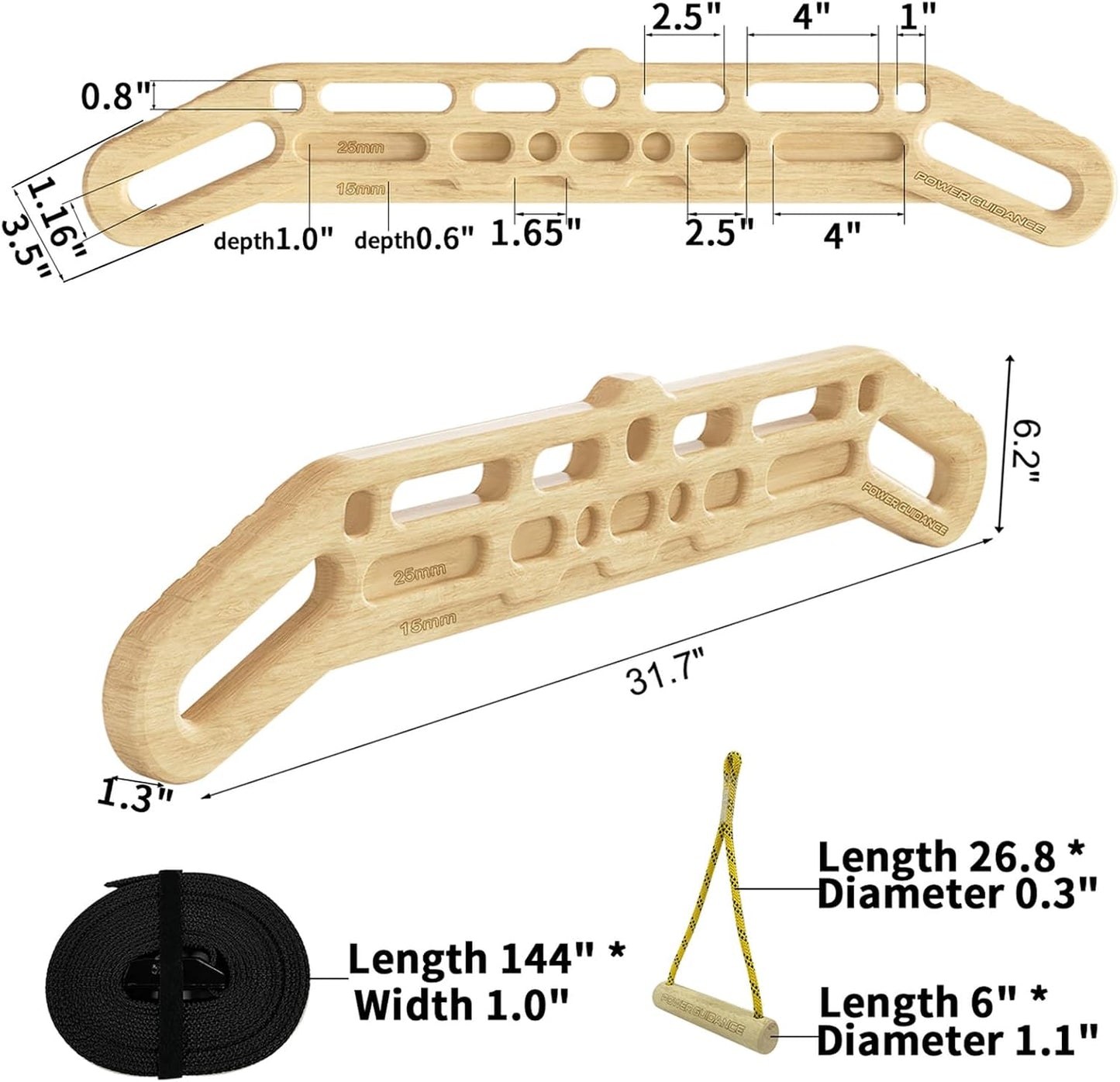 Tablero madera escalada suspensión interior exterior