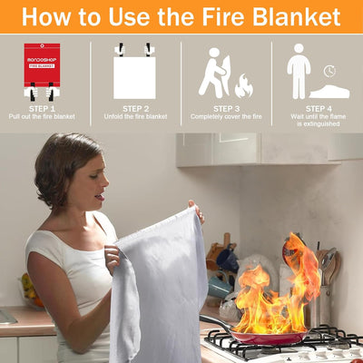 Manta de fuego resistente pack 6 hogar cocina coche