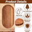 Bandejas madera servir 12x5.5pulg set 8