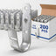 200 Ganchos Pared Acero Galvanizado G60 Plateado