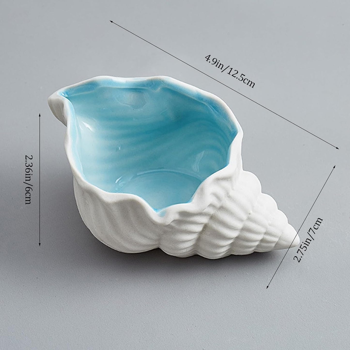 Bandeja cerámica para joyería concha oceánica