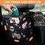 Papelera coche 3gal con tapa bolsa impermeable negra