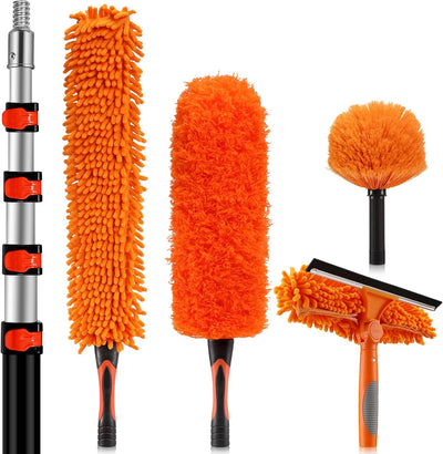 Kit plumero 26ft poste 5-20ft cepillo telaraña ventilador lavable
