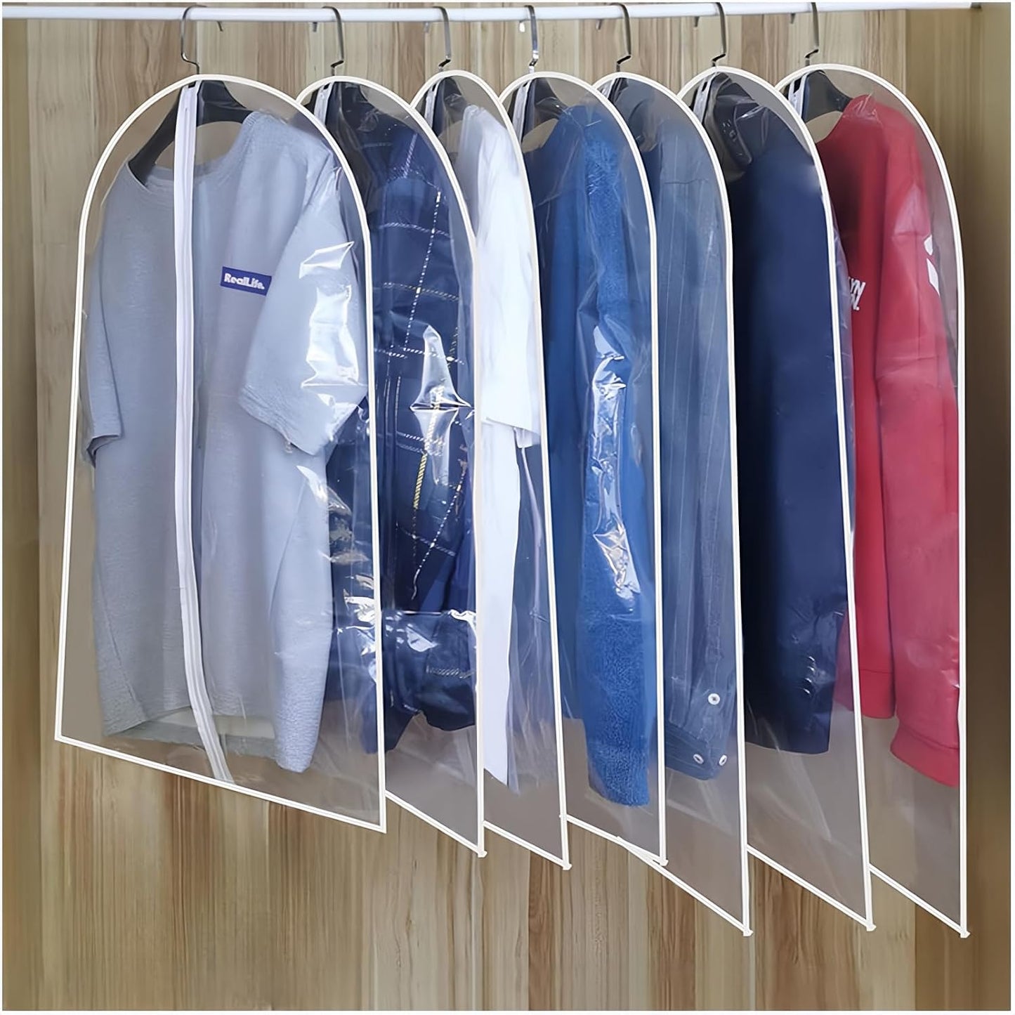Bolsas transparentes con cremallera para ropa 40"