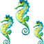 Caballito de mar decoración pared baño dormitorio pack 3