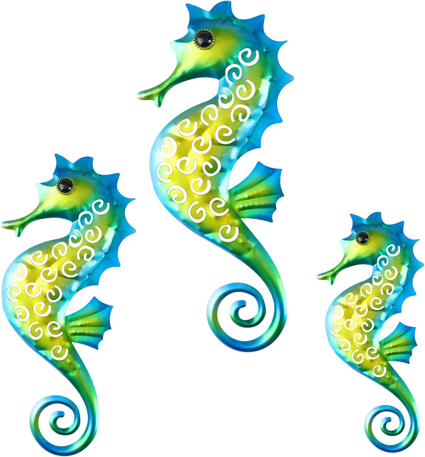 Caballito de mar decoración pared baño dormitorio pack 3