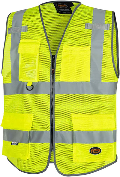 Chaleco seguridad hombre malla reflectante 9 bolsillos 2XL