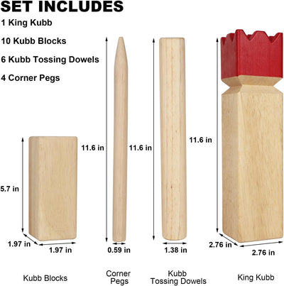 Set Kubb Set para Patio con Bolsa Transporte