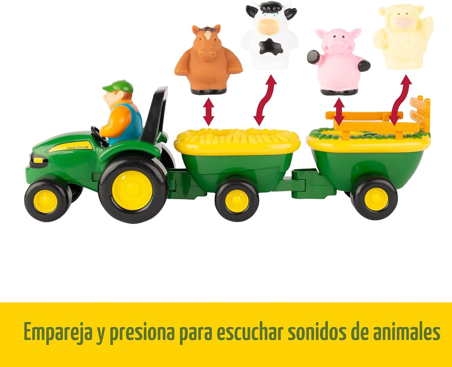 Juguete musical tractor con animales de granja para niños