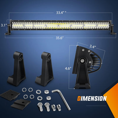 Barra luz LED 84cm 60W iluminación todoterreno
